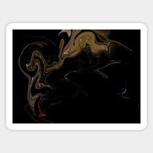 Wild Fire Smoke - Digital Liquid Paint Swirls Sticker